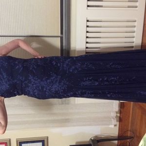 Alex Evenings Floor Length Blue Gown